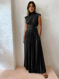 Elegant Cutout A Line Sleeveless Maxi Dress