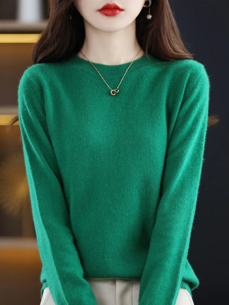 Image of Women's Fitted Crew Neck Sweater