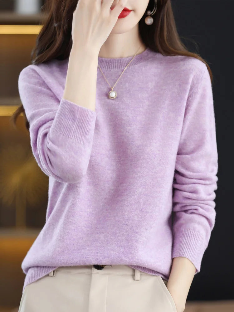 Image of Women's Fitted Crew Neck Sweater