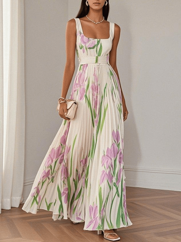 Image of Women's Floral A-Line Maxi Dress