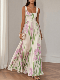 Women's Floral A-Line Maxi Dress