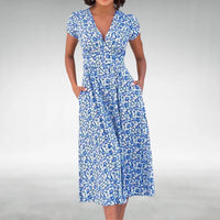 Floral A Line Midi Dress