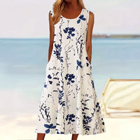 Floral A Line Midi Dress
