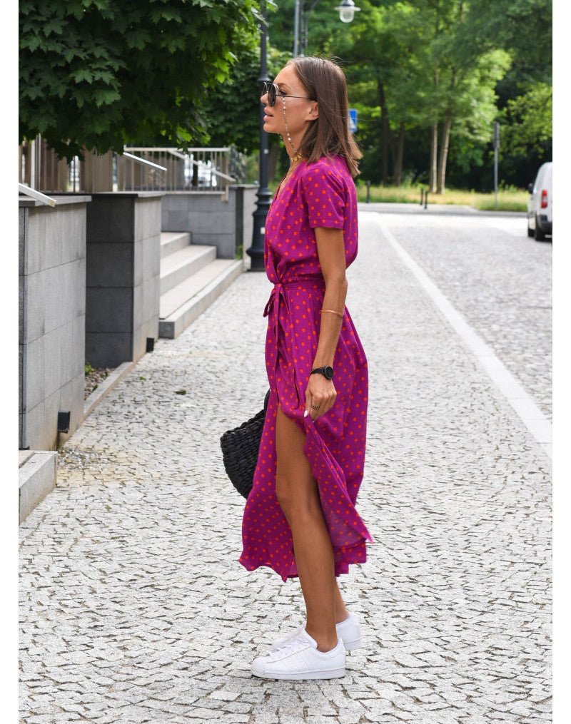 Image of Women's Floral Wrap Midi Dress