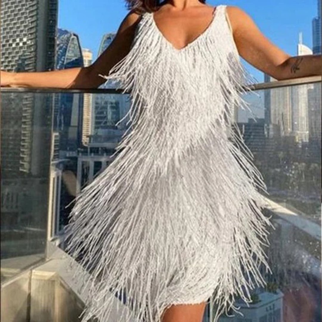 Image of Women's Fringe Bodycon Mini Dress