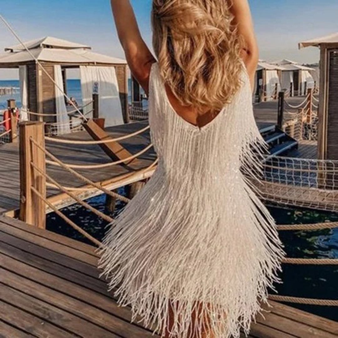 Image of Women's Fringe Bodycon Mini Dress