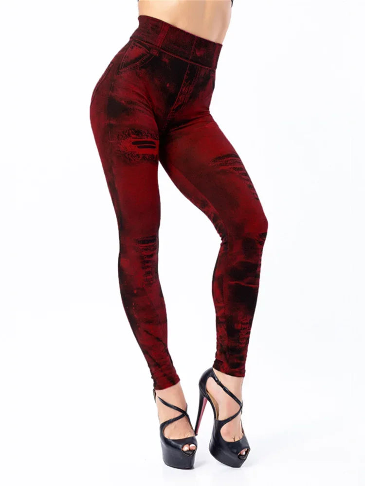 Image of Women's High-Waisted Printed Leggings