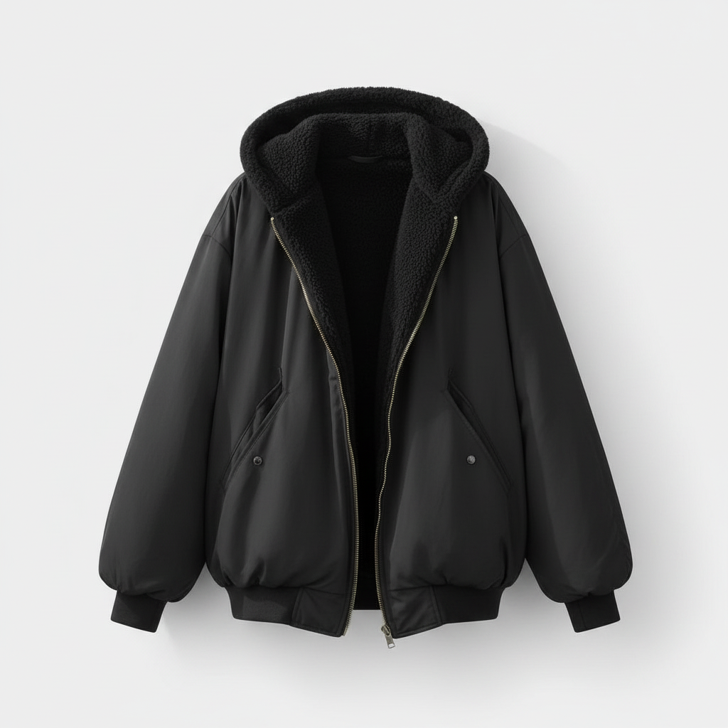 Image of Women's Hooded Bomber Jacket