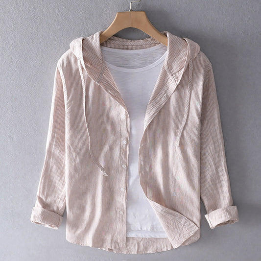 Image of Women's Hooded Button-Down Blouse