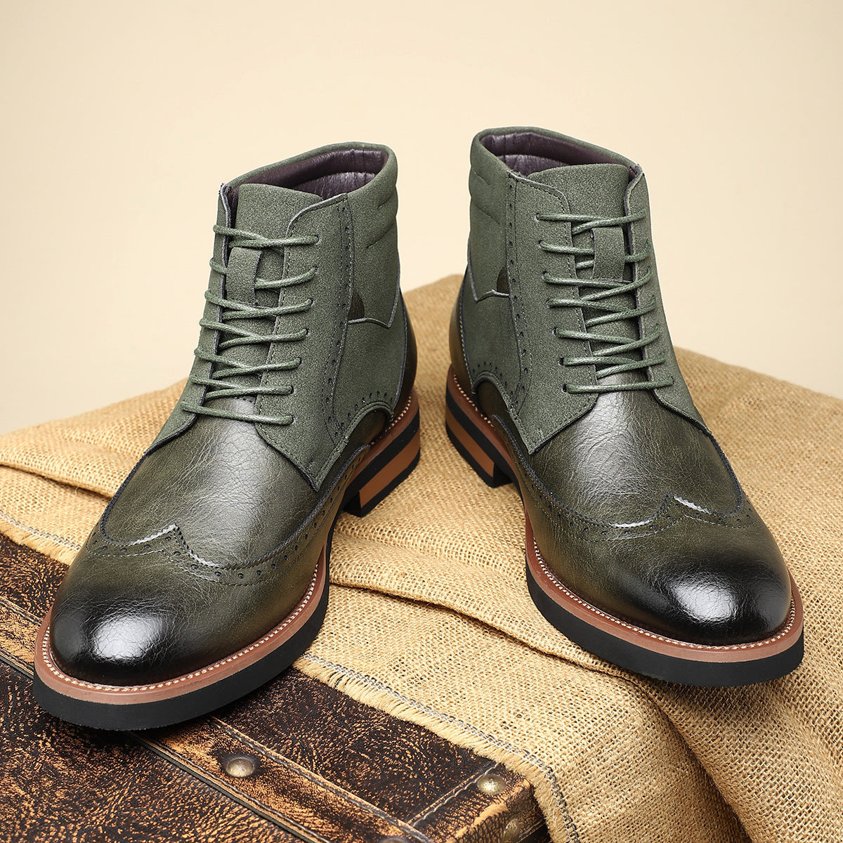 Image of Women's Lace-Up Wingtip Ankle Boots