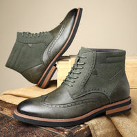 Women's Lace-Up Wingtip Ankle Boots