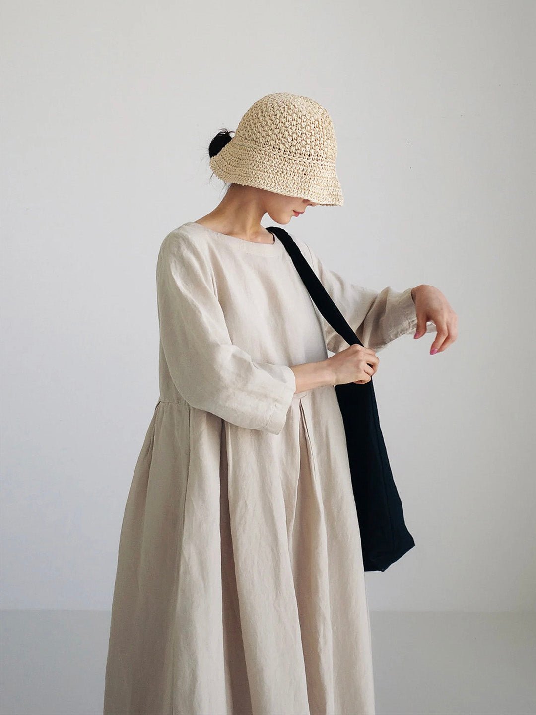 Image of Women's Long Sleeve A-Line Maxi Dress