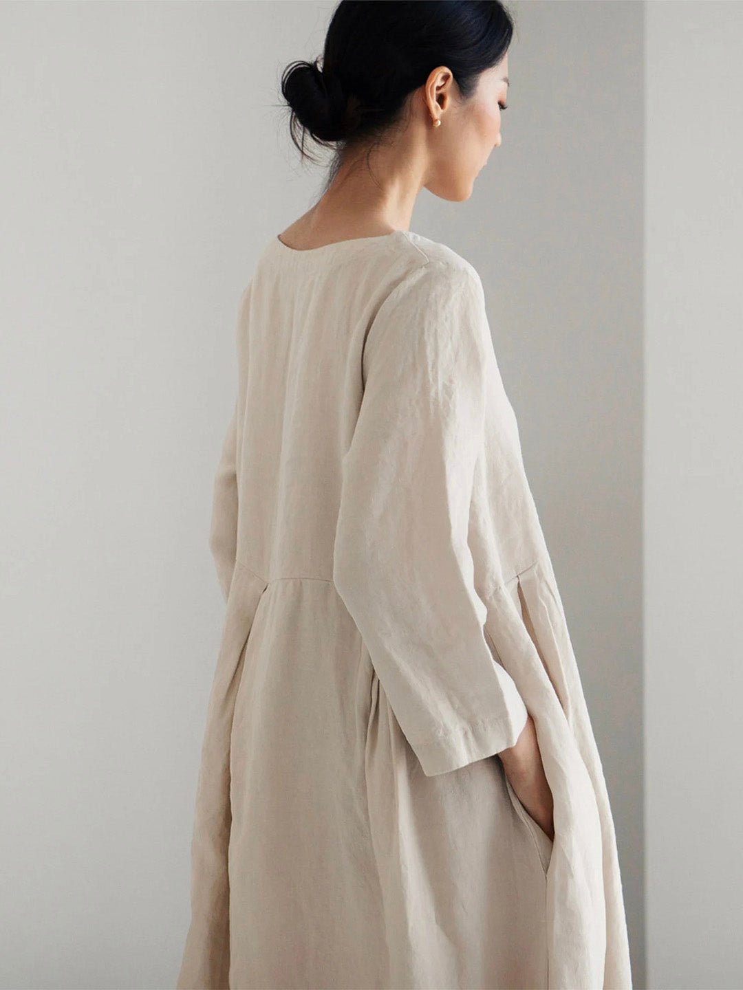 Image of Women's Long Sleeve A-Line Maxi Dress