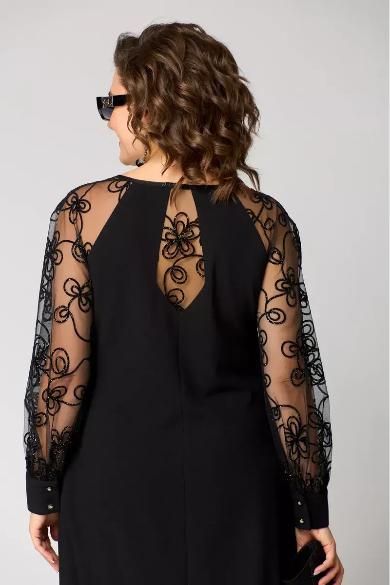 Image of Women's Long Sleeve A-Line Midi Dress