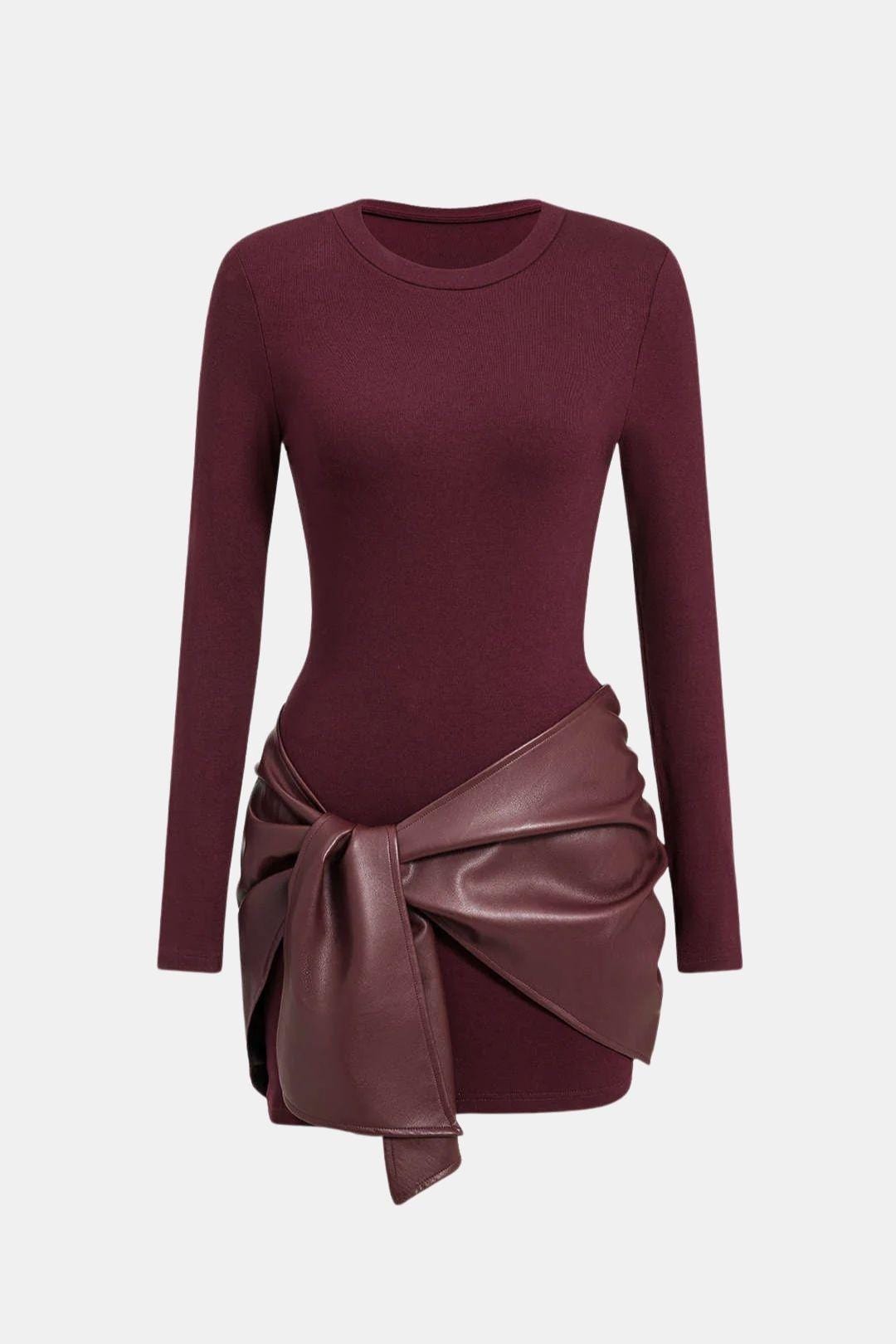 Image of Women's Long Sleeve Bodycon Mini Dress