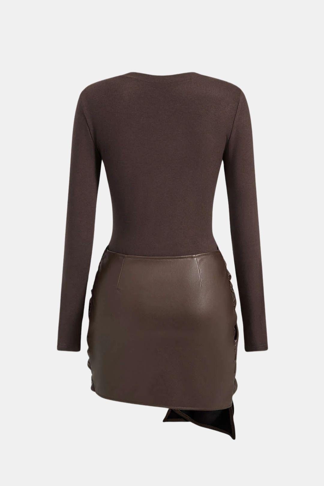 Image of Women's Long Sleeve Bodycon Mini Dress