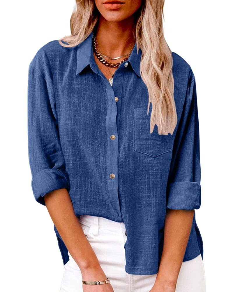 Image of Women's Long Sleeve Button-Down Blouse