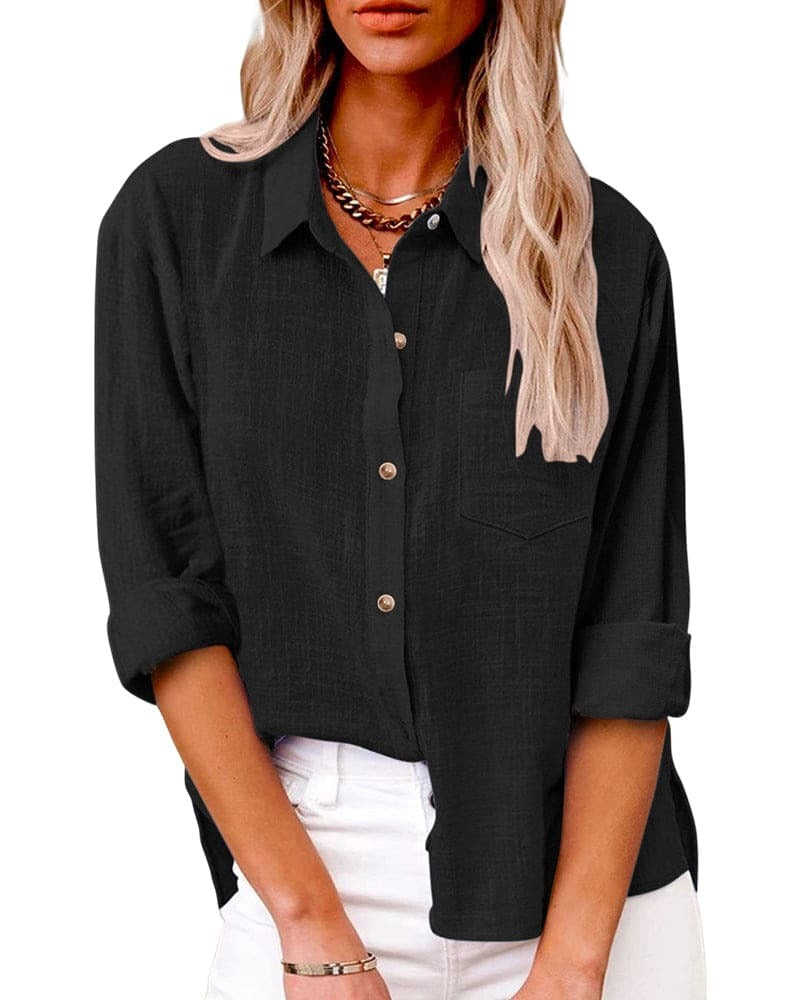 Image of Women's Long Sleeve Button-Down Blouse