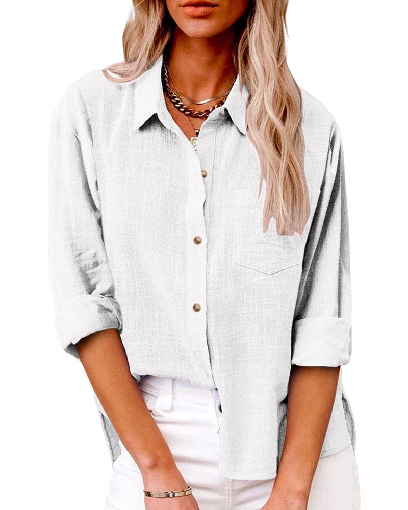 Image of Women's Long Sleeve Button-Down Blouse