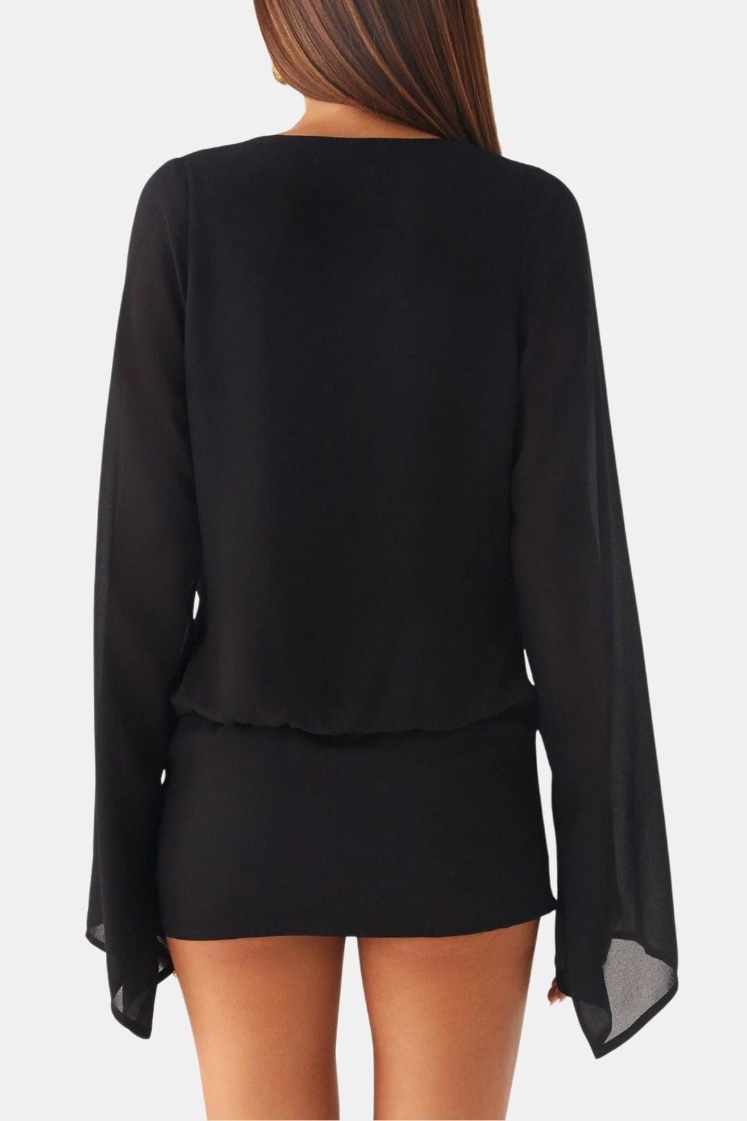 Image of Women's Long Sleeve Cocktail Mini Dress