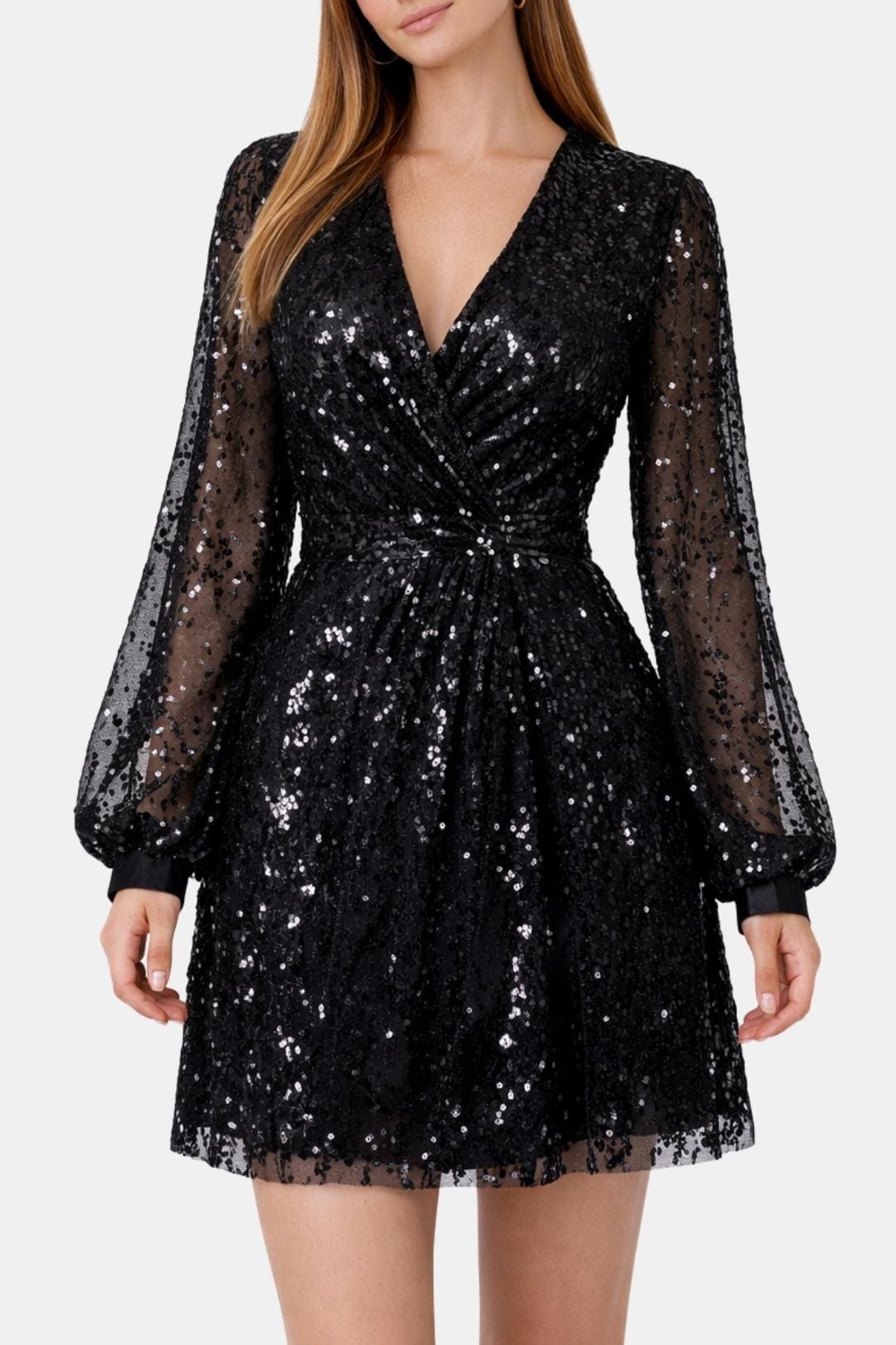 Image of Women's Long Sleeve Fit & Flare Mini Dress