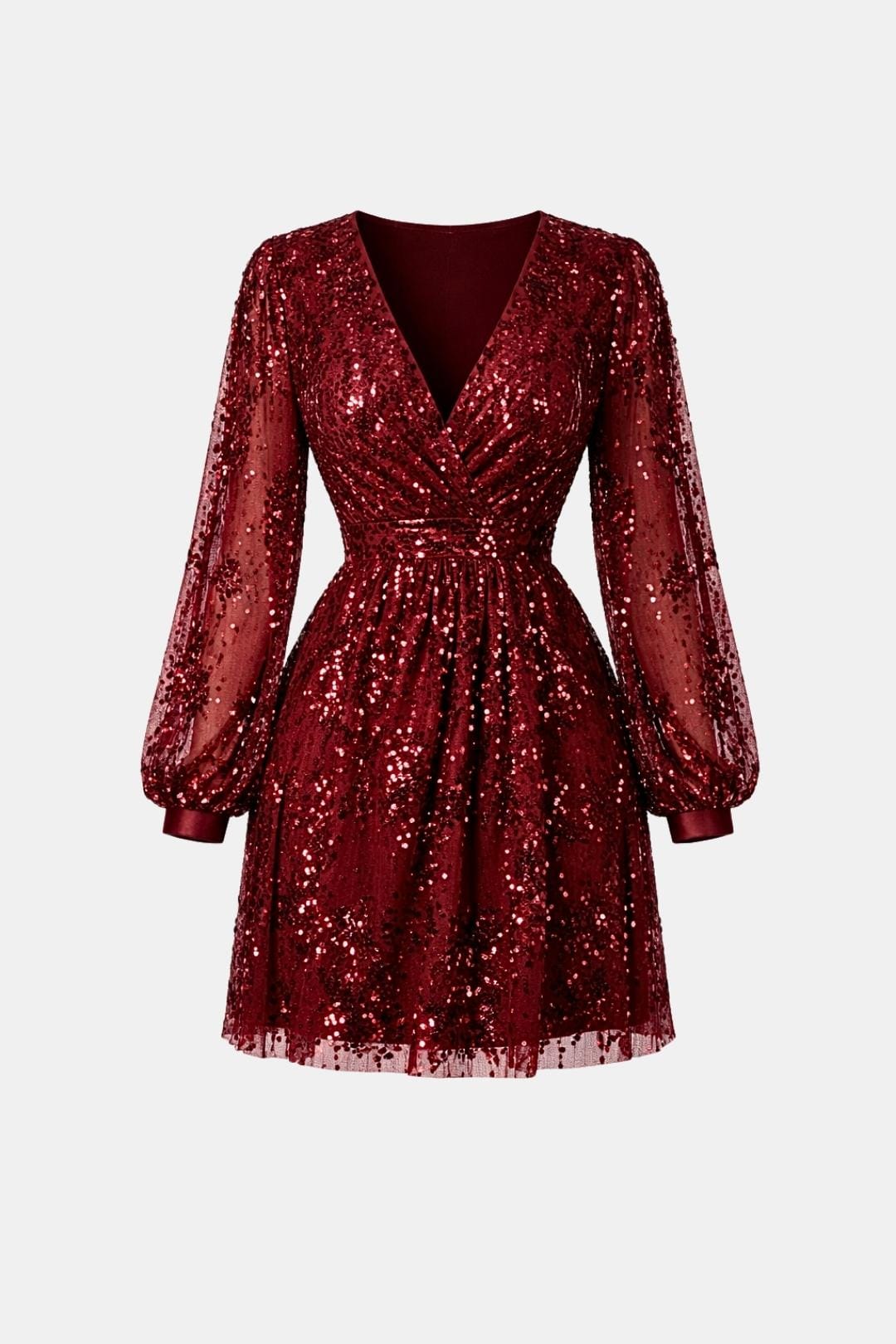 Image of Women's Long Sleeve Fit & Flare Mini Dress