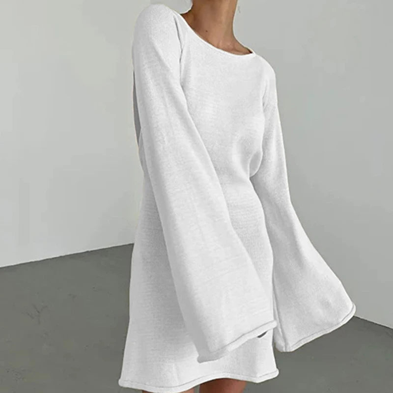 Image of Women's Long Sleeve Fitted Mini Dress