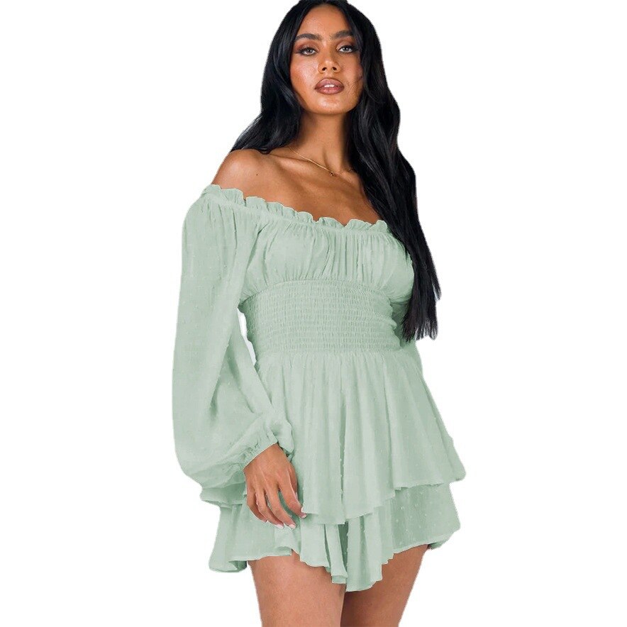 Image of Women's Long Sleeve Off-Shoulder Mini Dress