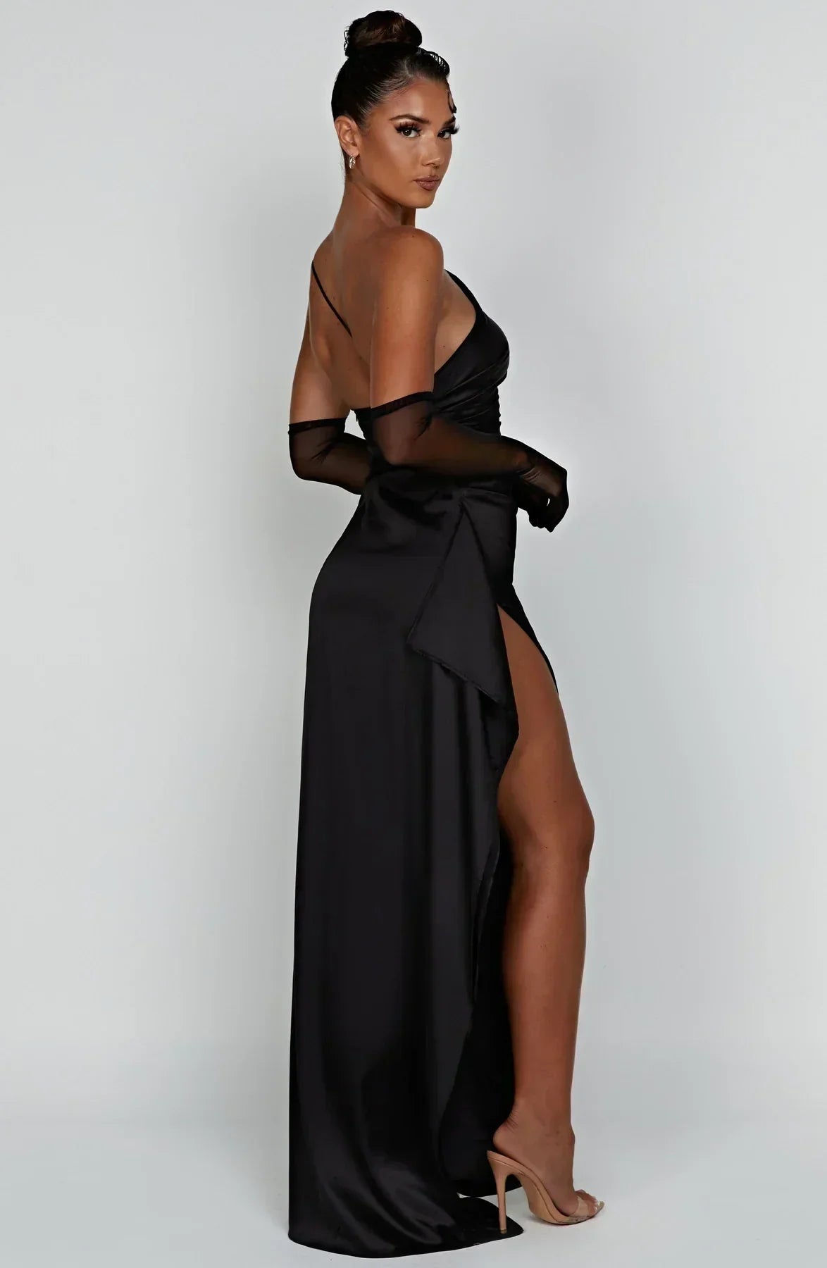 Image of Women's One Shoulder Evening Maxi Dress
