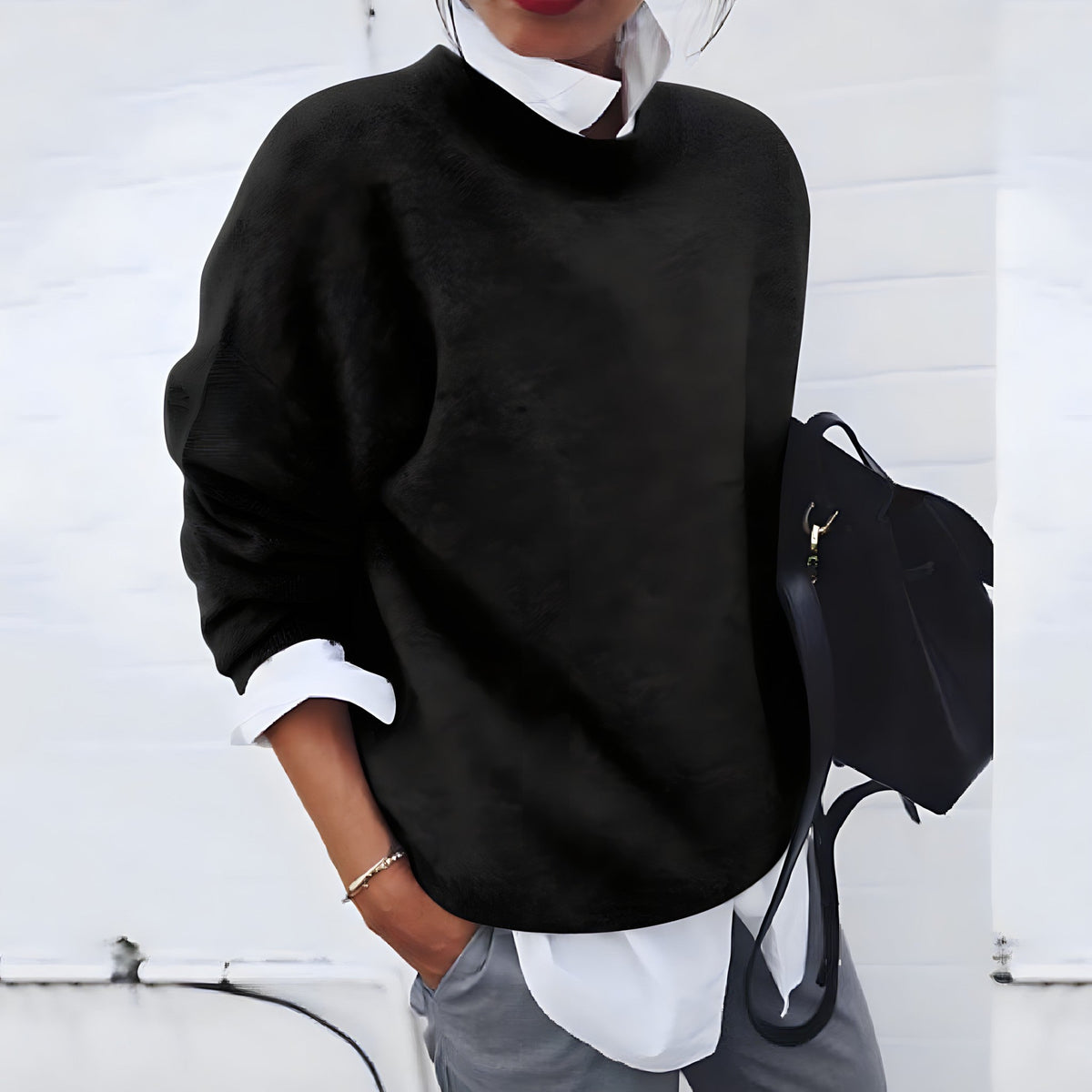 Image of Women's Oversized Crew Neck Sweater