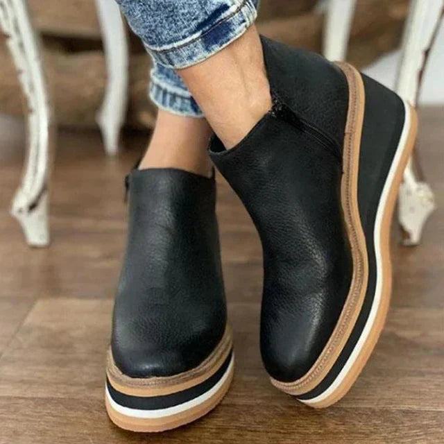Image of Women's Platform Wedge Ankle Booties