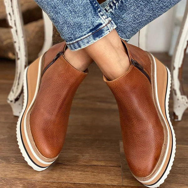 Image of Women's Platform Wedge Ankle Booties