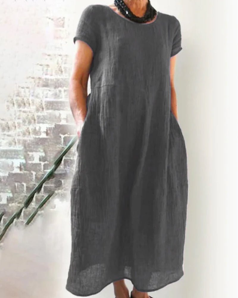 Image of Women's Pocket A-Line Midi Dress