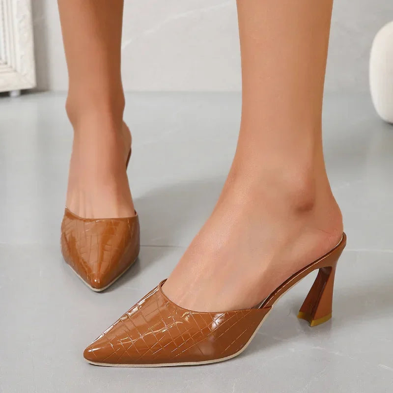 Image of Women's Pointed Toe Heeled Mules