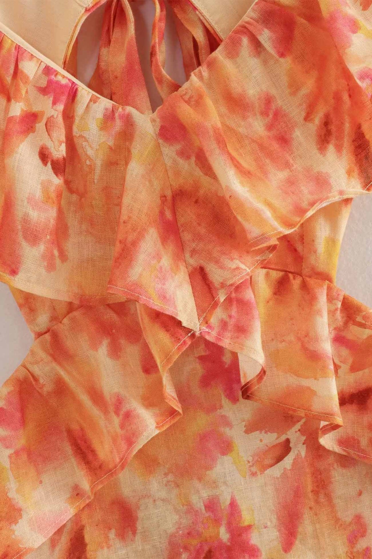 Image of Women's Ruffle Floral Summer Midi Dress