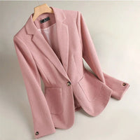 Women's Single-Breasted Blazer Jacket