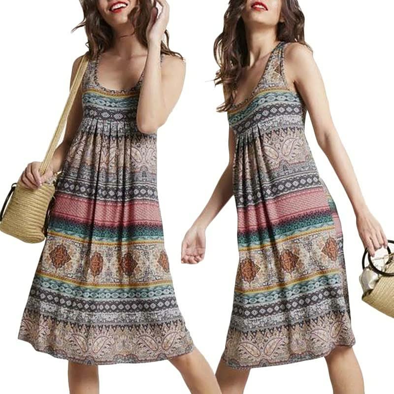 Image of Women's Sleeveless A-Line Knee Length Dress