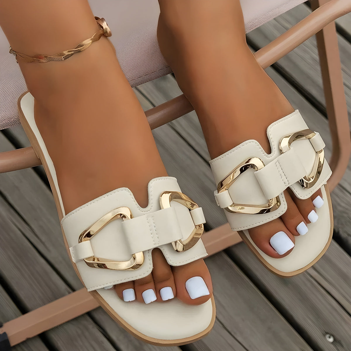 Image of Women's Slide Flat Sandals