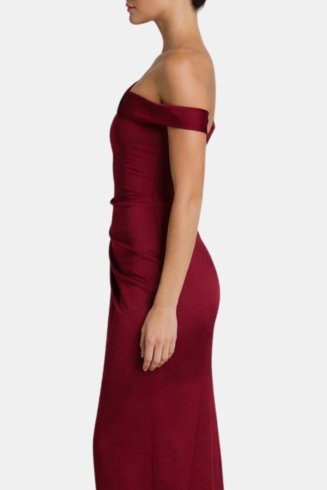 Image of Women's Slit Off-the-Shoulder Maxi Dress
