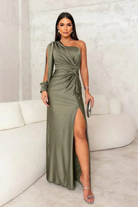 Elegant One Shoulder Maxi Dress
