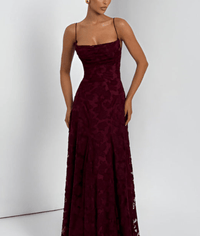 Elegant Lace Backless Maxi Dress
