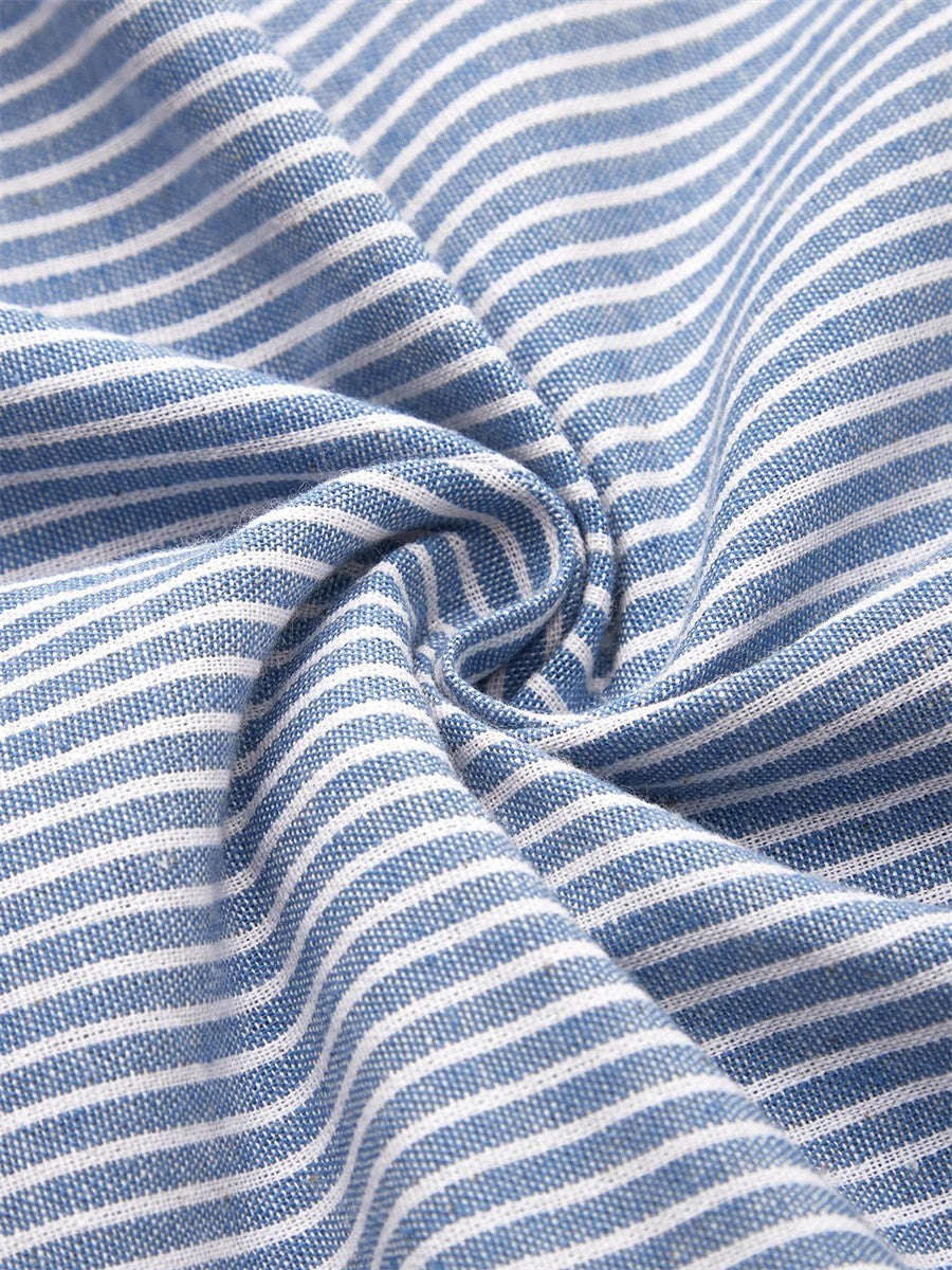 Image of Women's Striped A-Line Midi Dress