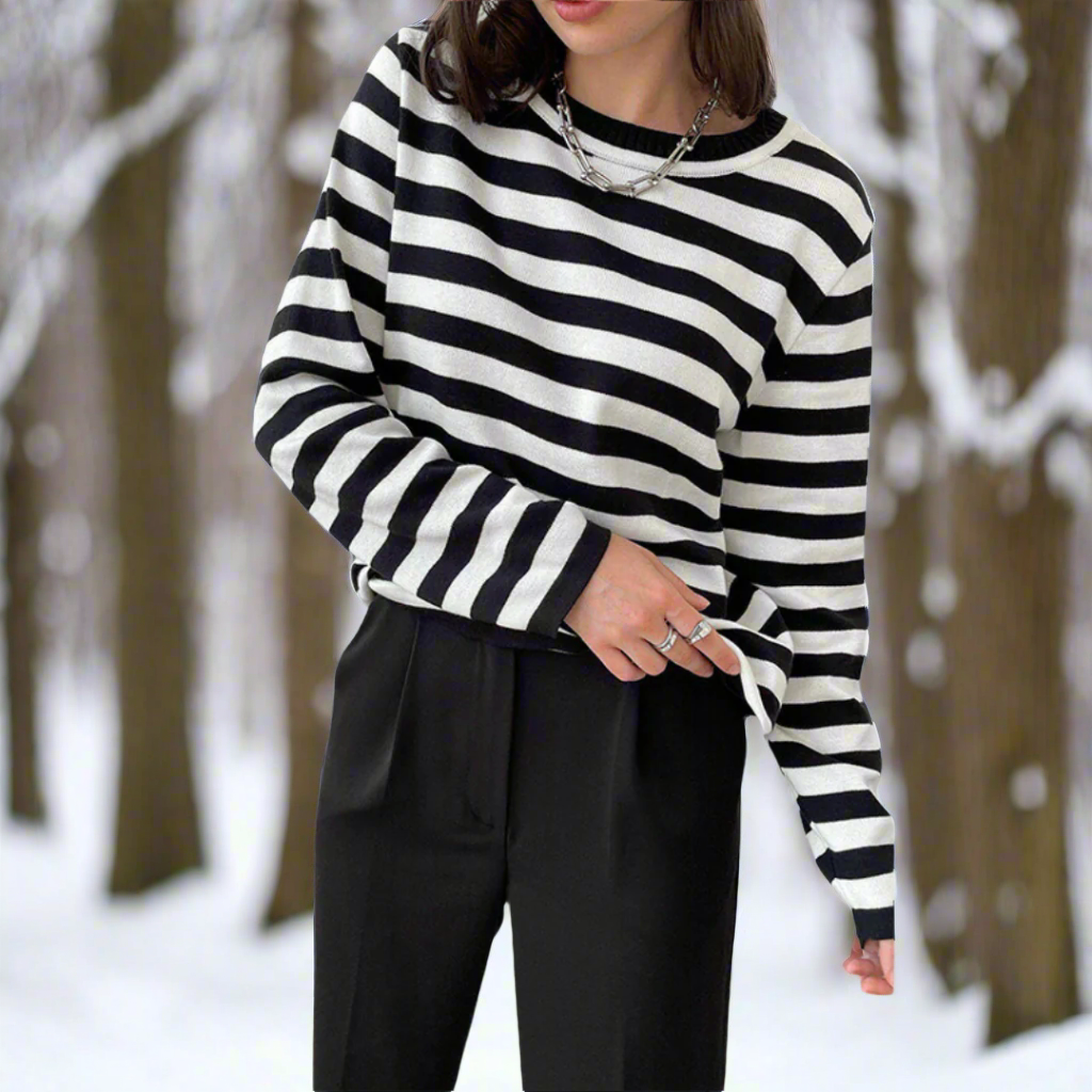 Image of Women's Striped Long Sleeve Top