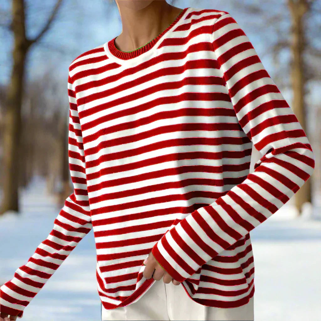 Image of Women's Striped Long Sleeve Top