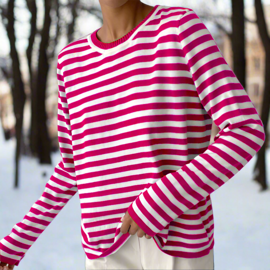 Image of Women's Striped Long Sleeve Top