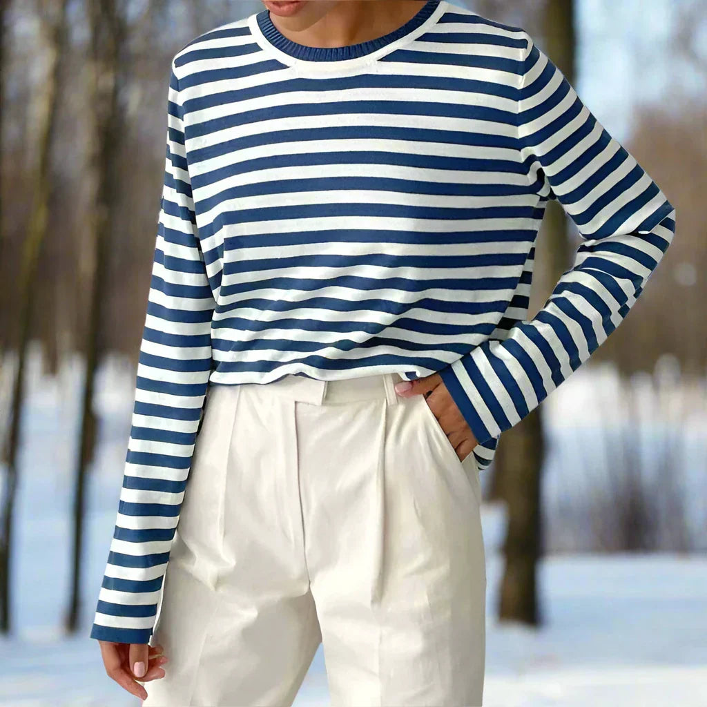 Image of Women's Striped Long Sleeve Top