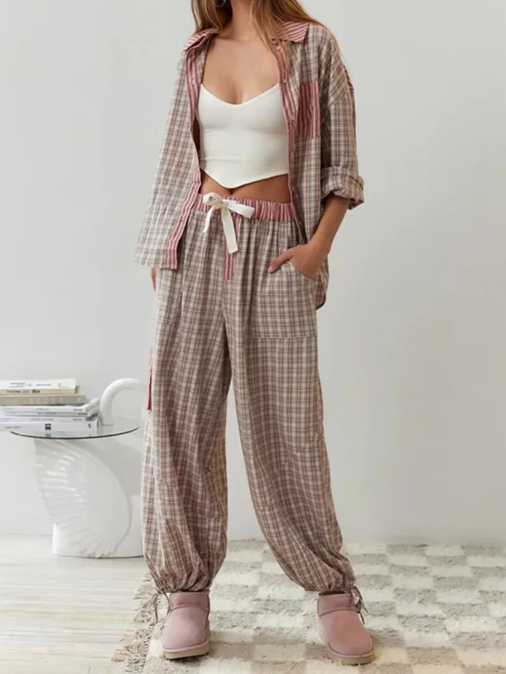 Image of Women's Striped Pajama Set