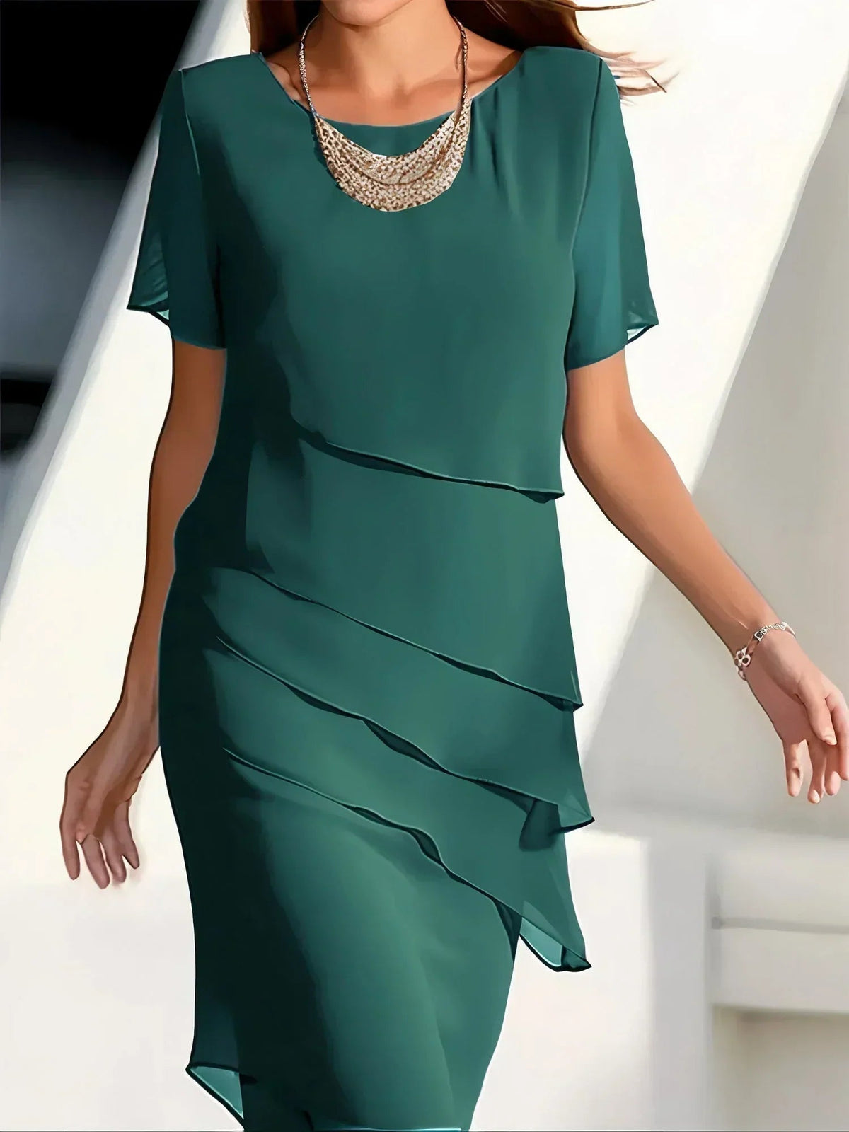 Image of Women's Tiered Midi Dress