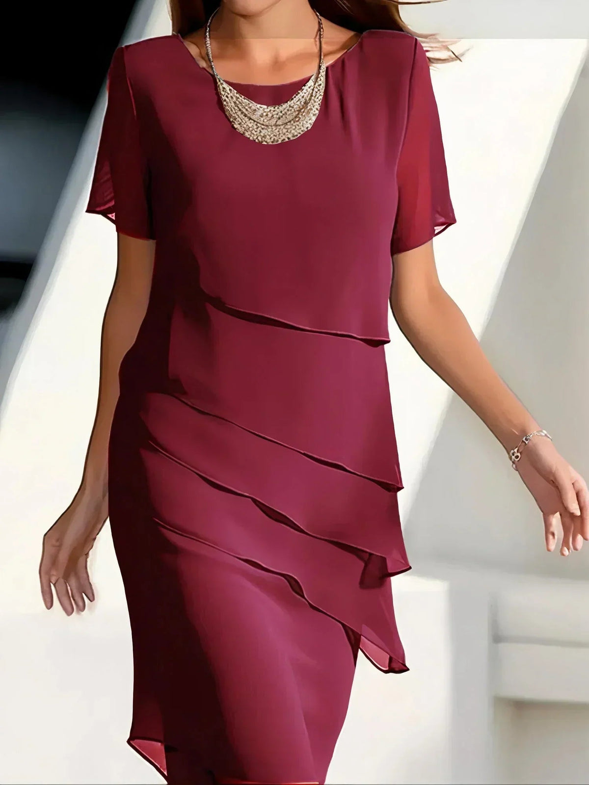 Image of Women's Tiered Midi Dress