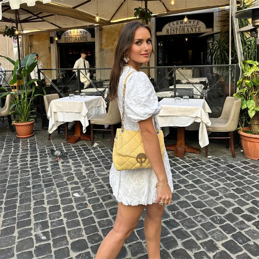 Image of Women's V-Neck A-Line Mini Dress